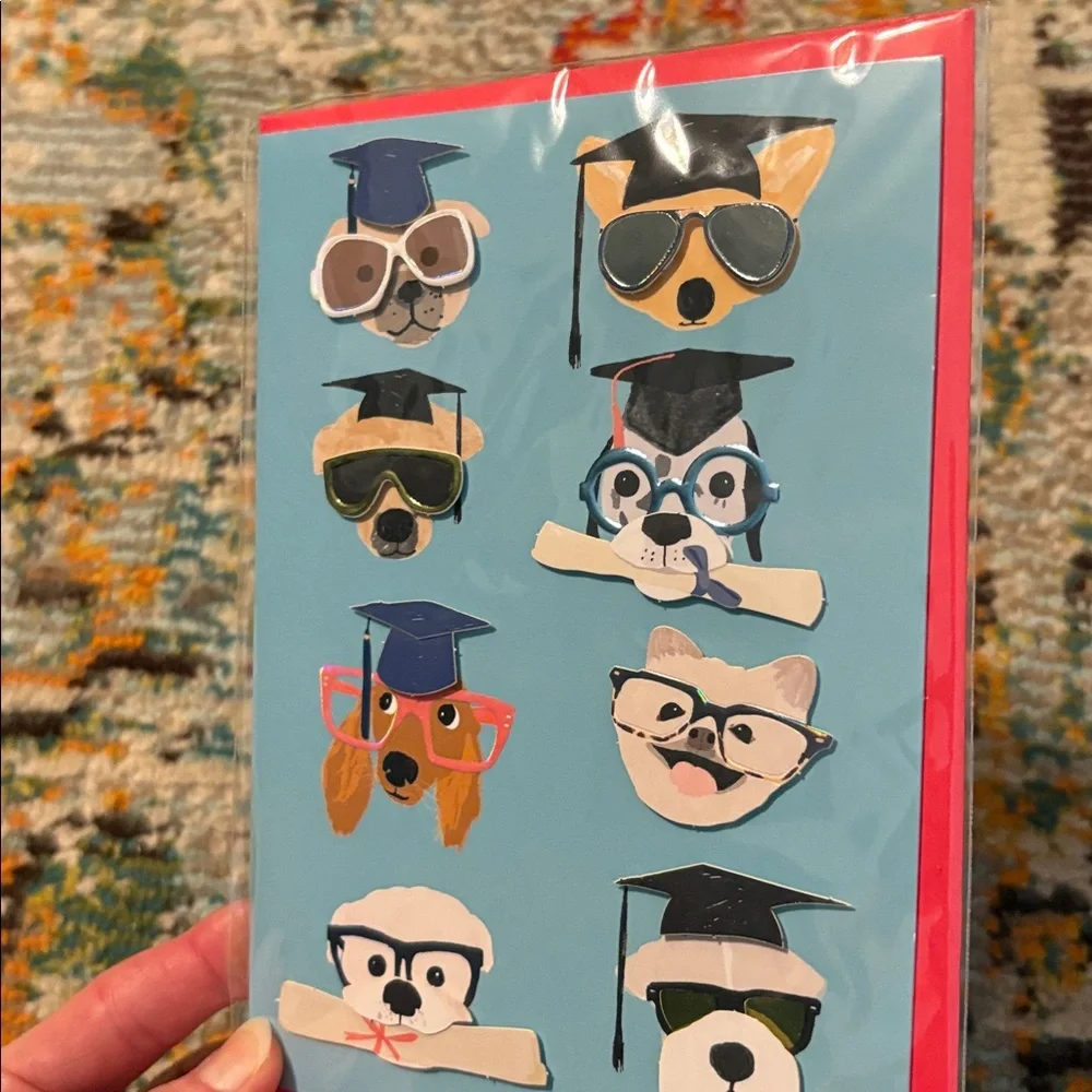🆕Papyrus 3D “Clever Dogs” Graduation Greeting Card